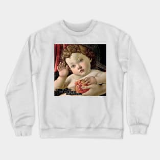 Funny Baby Shower Gift: Botticelli Painting Typography Crewneck Sweatshirt